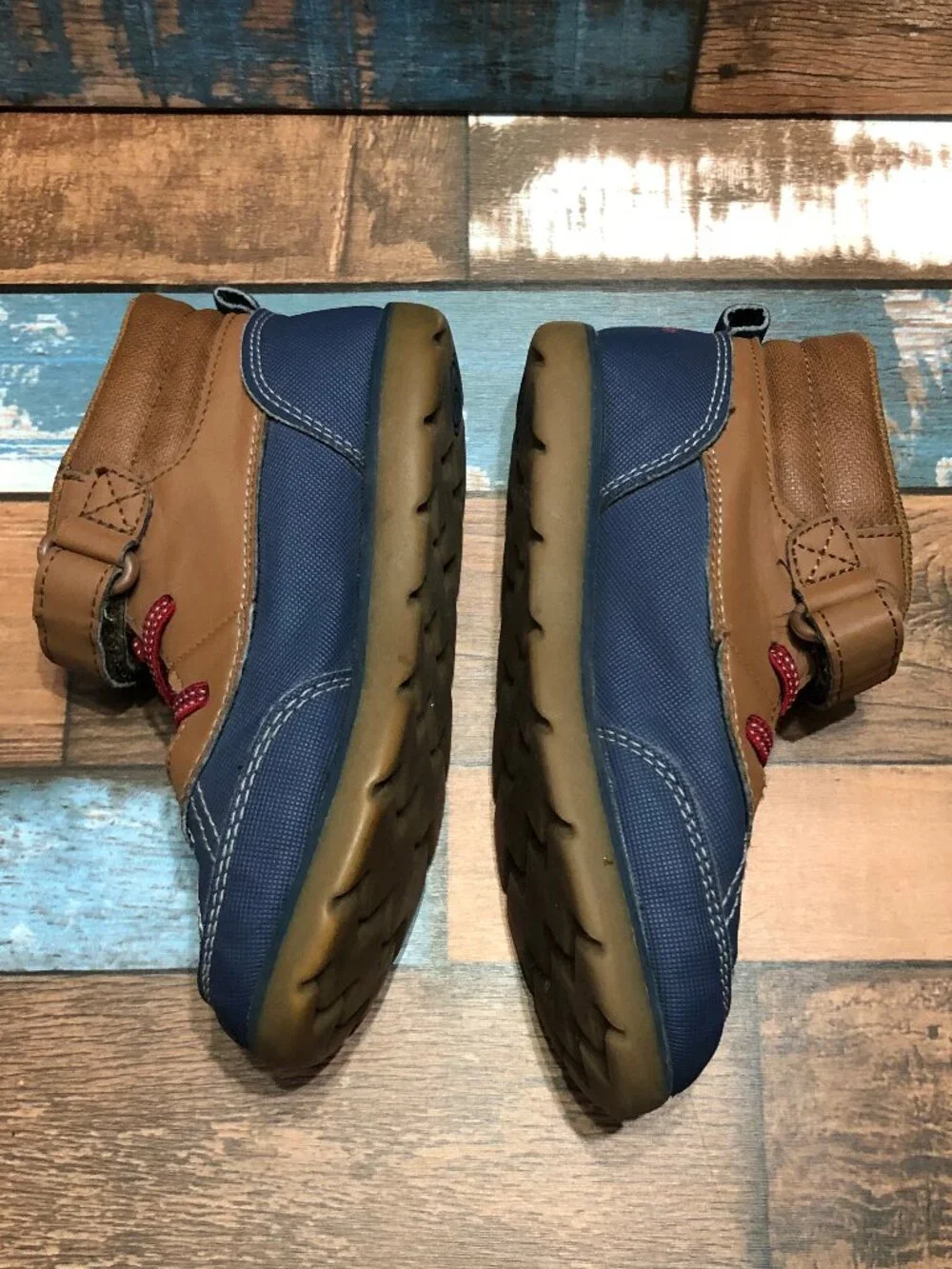 Munchkin by Striderite Boys Little Kids Toddler Boots Tan Blue Size 11M